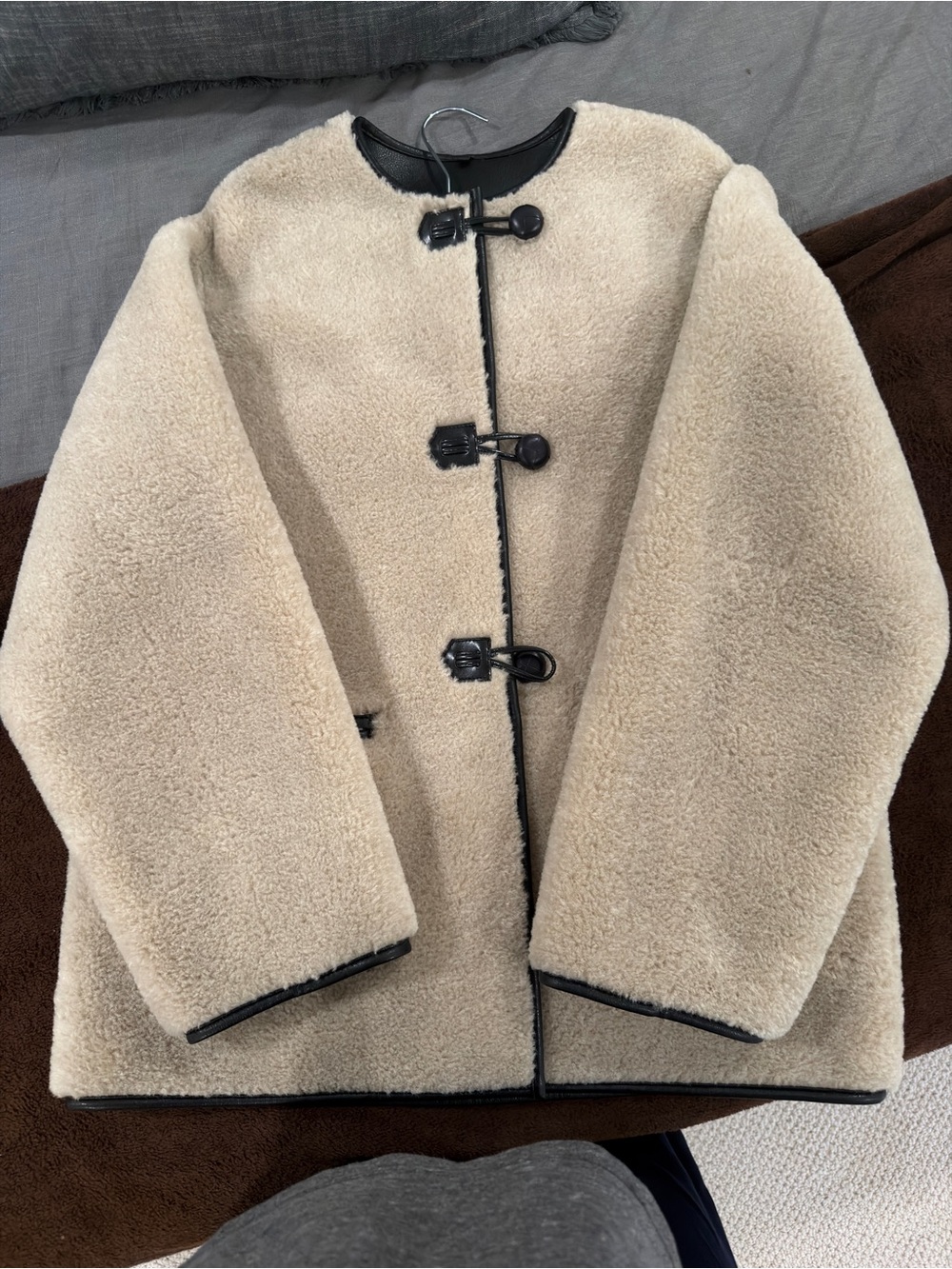 Mango Shearling Toggle Jacket - Picture 4 of 4